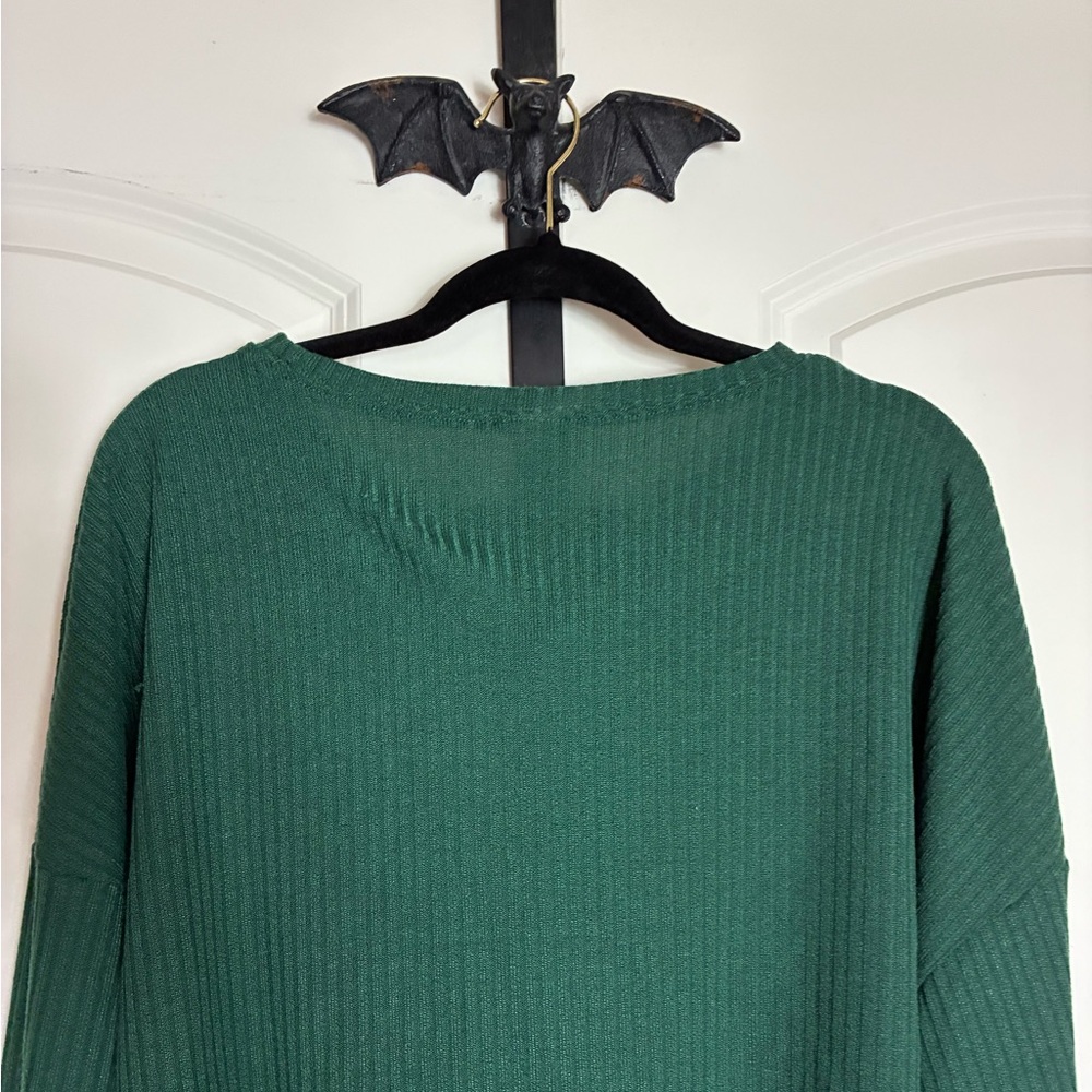 Bohemian Dark Green Top with wrap bottom Soft Stretch size 2X-3X - Picture 4 of 11